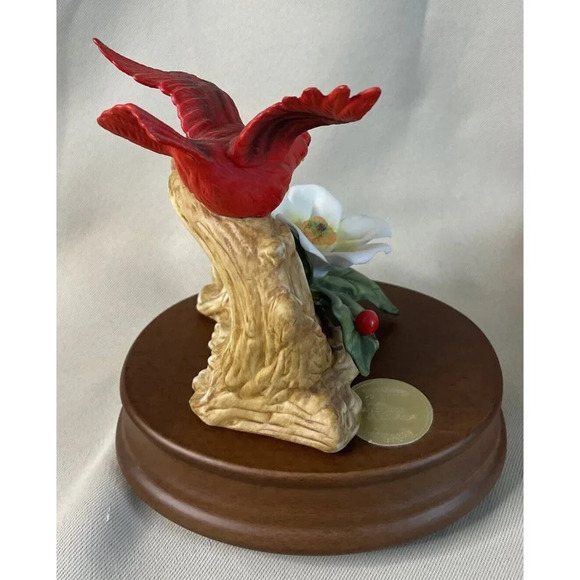 Springtime Serenades Cardinal Bird Heritage House With Music Box Stand READ - Picture 2 of 7